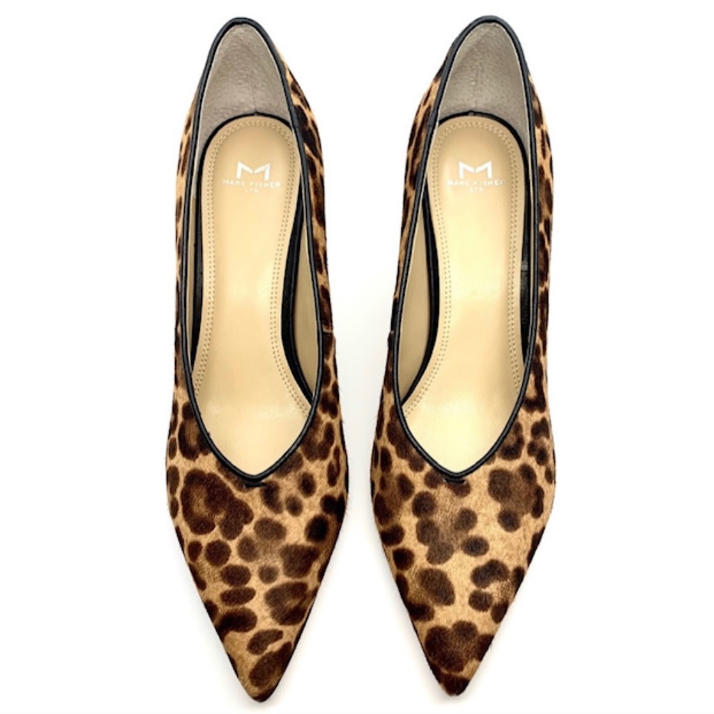 MARC FISHER LEOPARD DALLON POINTED TOE PUMP SHOES - Picture 6 of 10